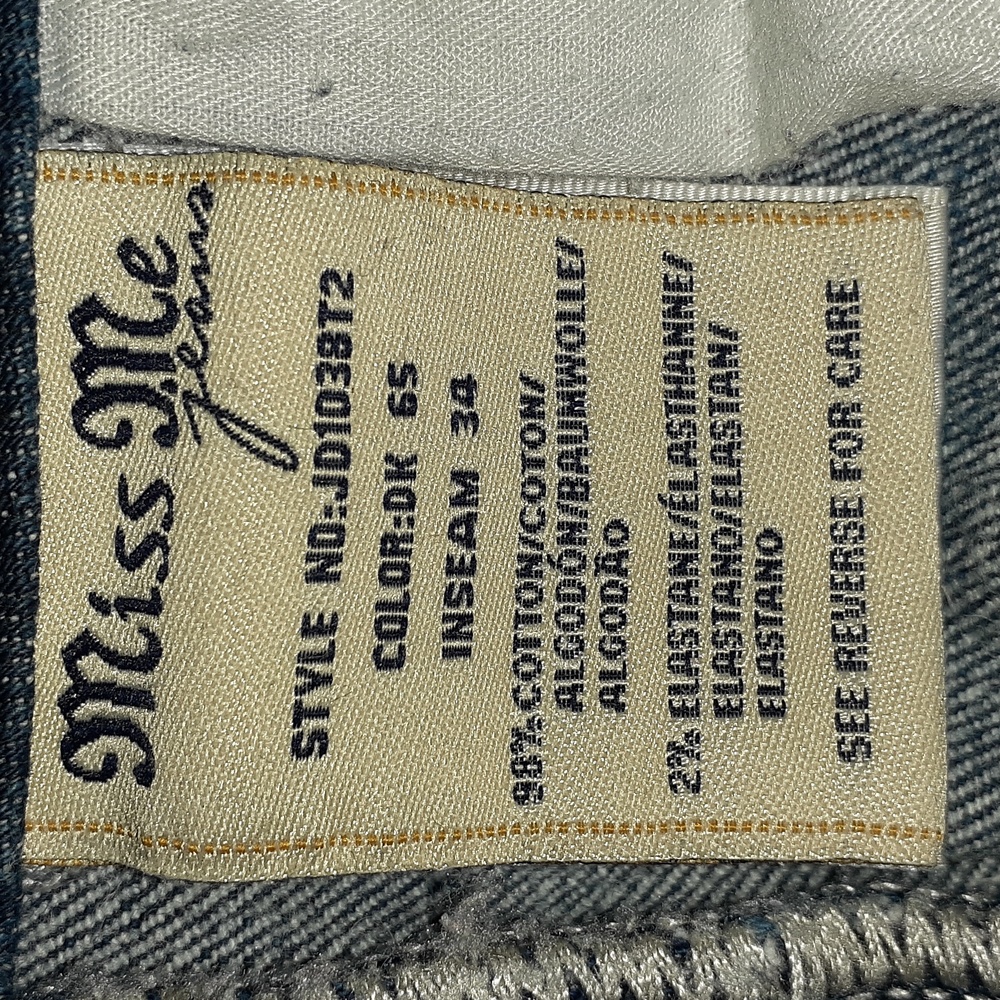 EUC MISS ME Size 28 Straight Blue Jeans - Picture 8 of 15